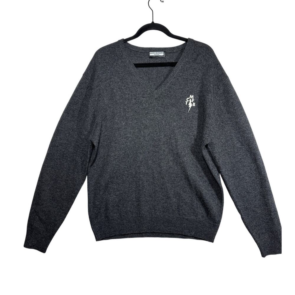 Reworked Mark McNairy Whatever Label Lambswool Sweater Elbow Patch Mens L